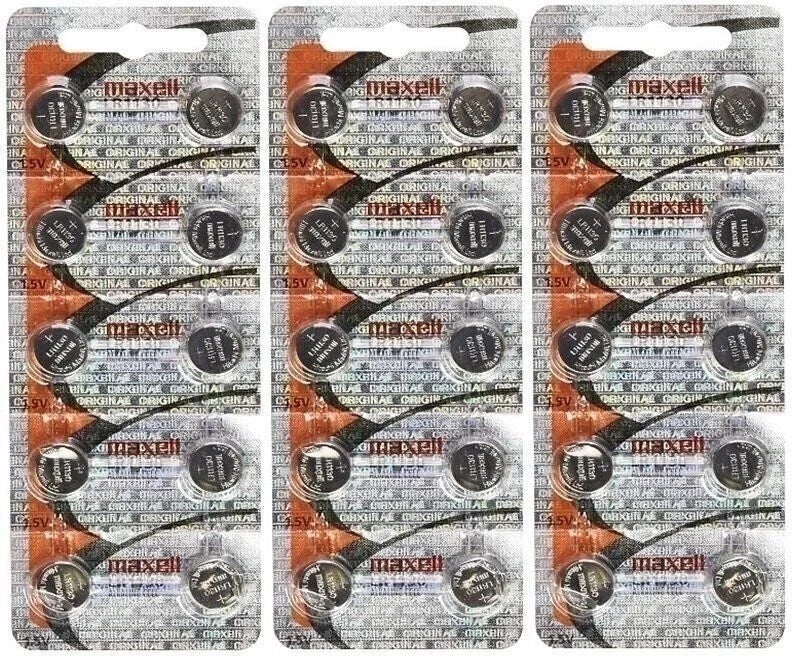 Maxell BATTERY LR1130 30 PACK - FRESH Holographic packaging