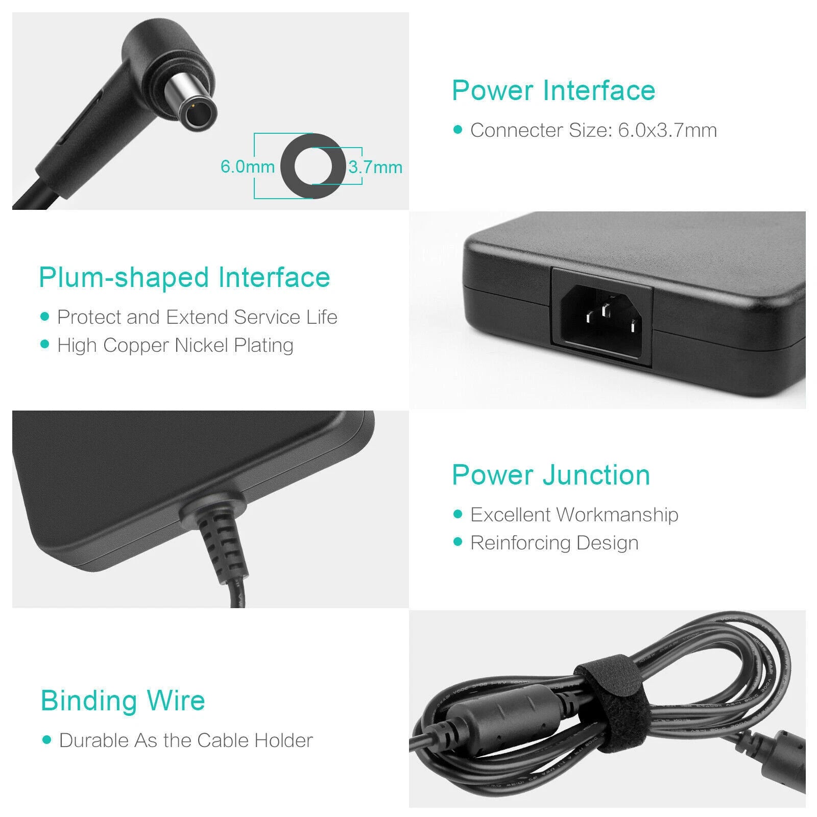 230W AC Adapter Charger + Cord for Asus ROG GU502 GU502GV GX501 GL704 6.0 3.7mm
