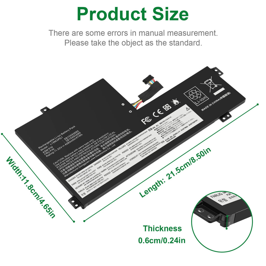 L19M3PG1 L19C3PG1 Battery For Lenovo 100e 300e Chromebook 2nd Gen AST 11.52V 47W