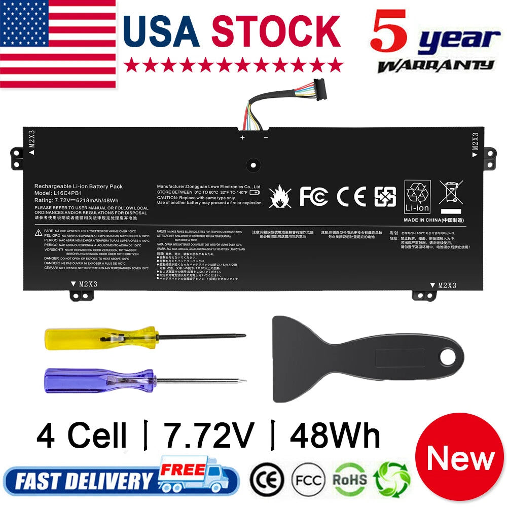 NEW Battery L16C4PB1,L16M4PB1 For Lenovo YOGA 720-13IKB 730-13IKB 48Wh