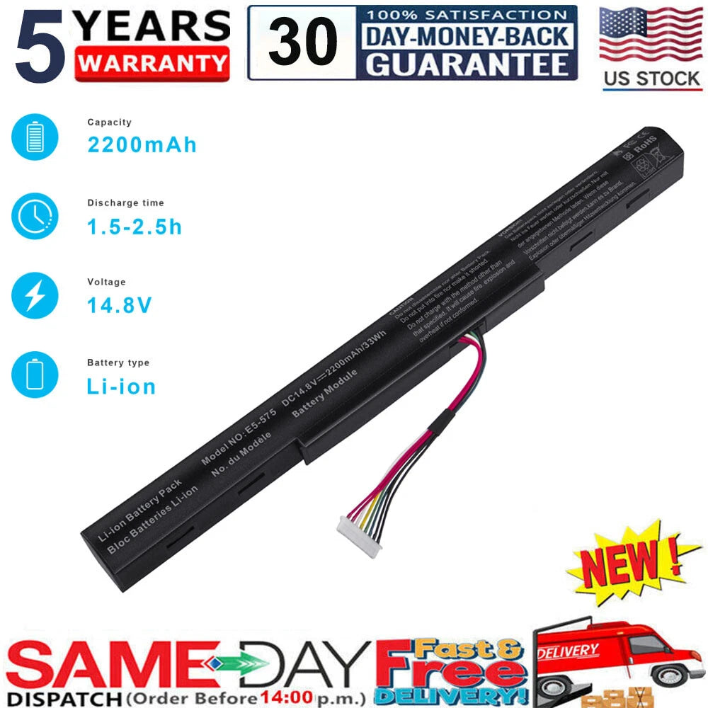 New Battery For AS16A5K Acer Aspire E15 Series E5-475 E5-575 5-575G E5-575G-53VG