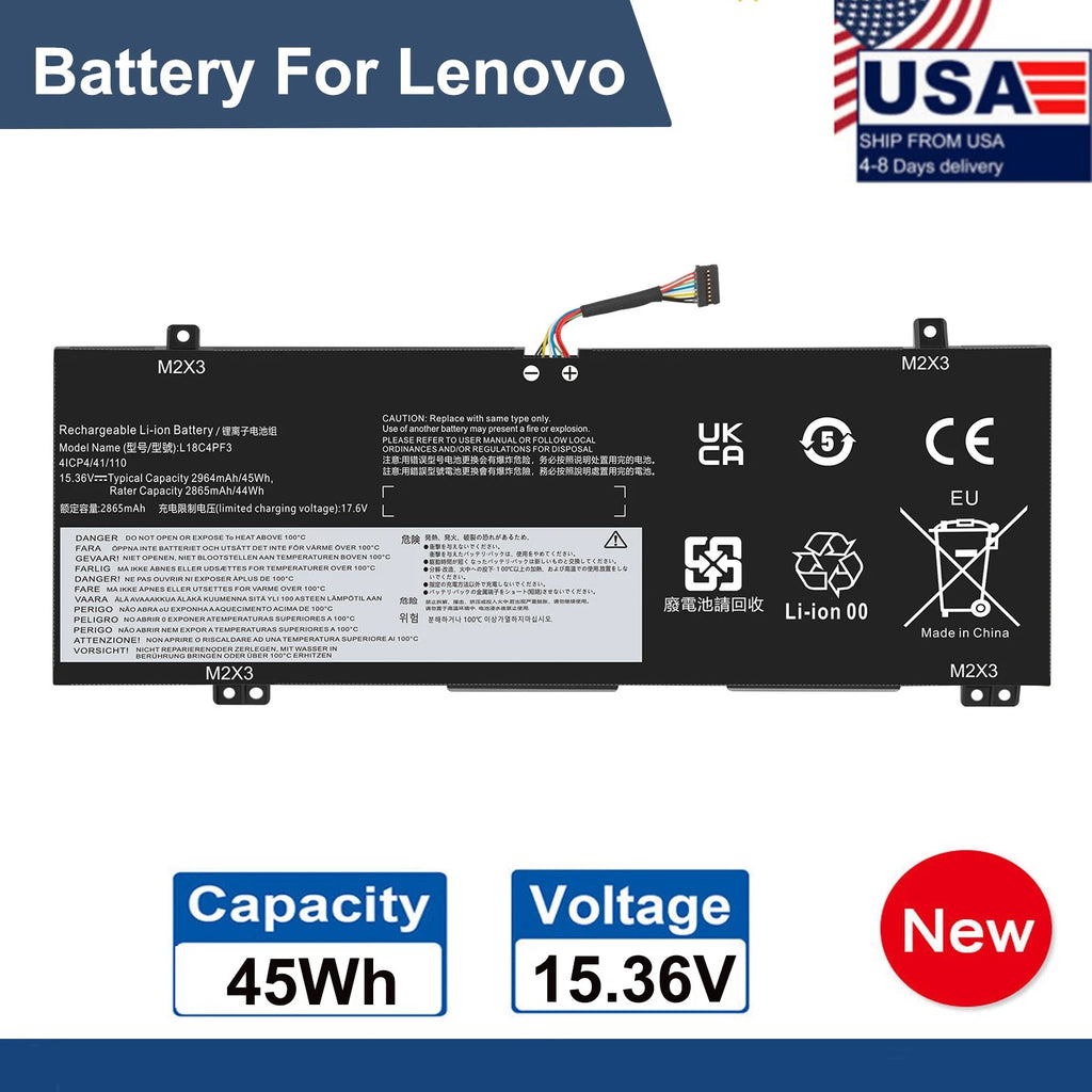 Battery L18C4PF3 for Lenovo IdeaPad Flex-14IML/14IWL C340-14API S540-14API 45WH