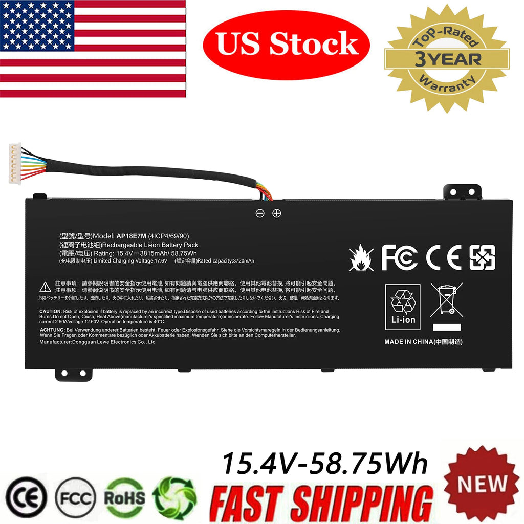 AP18E7M AP18E8M Battery for Acer Nitro 5 AN515-54 AN517-51 Nitro 7 AN715-51 New