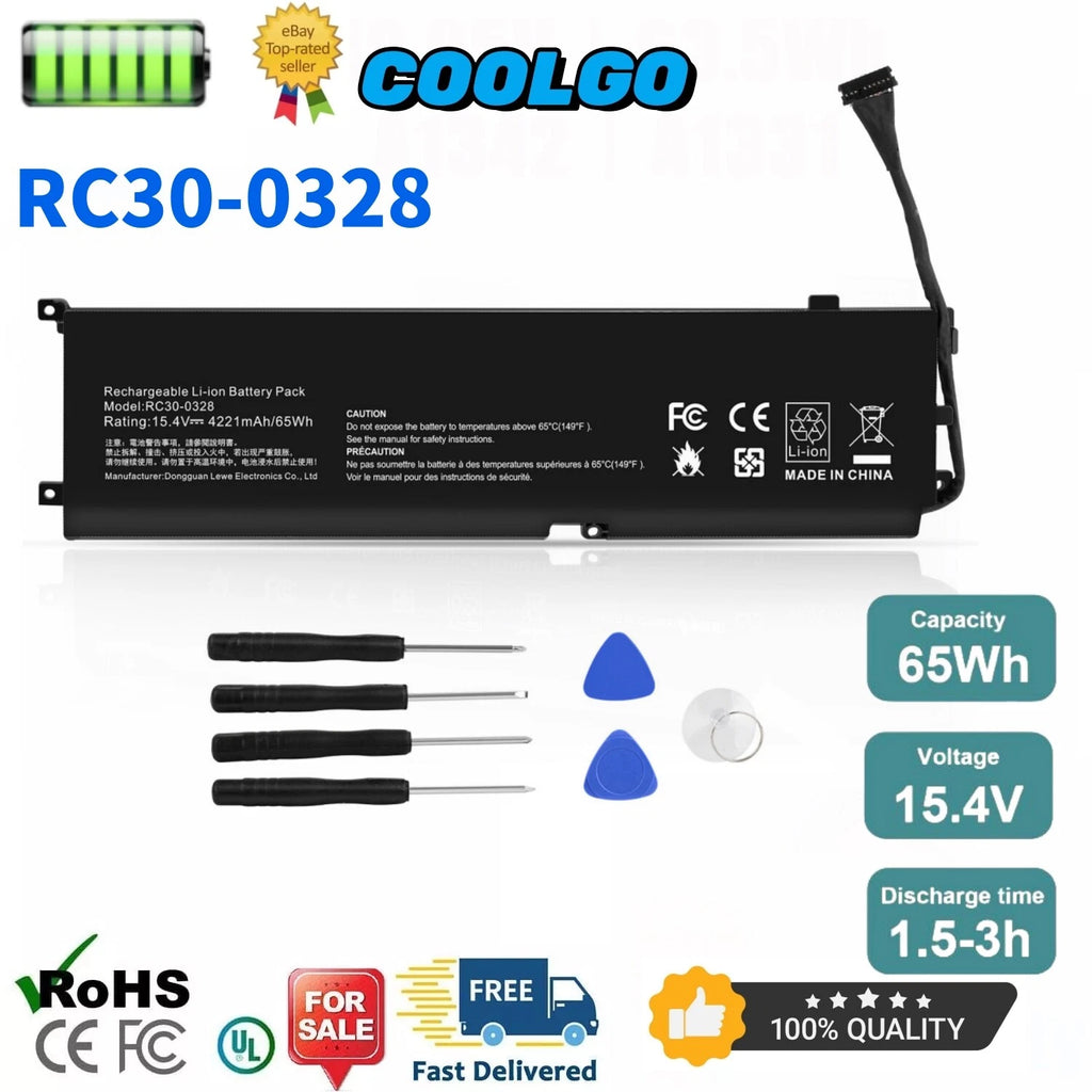 ?RC30-0328 BATTERY FOR RAZER BLADE 15 BASE 2020 2021 RZ09-0328 RZ09-0369 65WH
