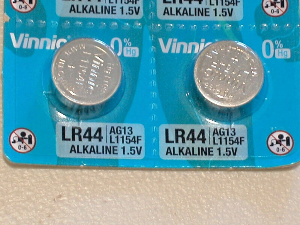 10 pc Vinnic L1154 A76 GPA76 LR44 AG13 LR44 L1154F SR44 alkaline battery
