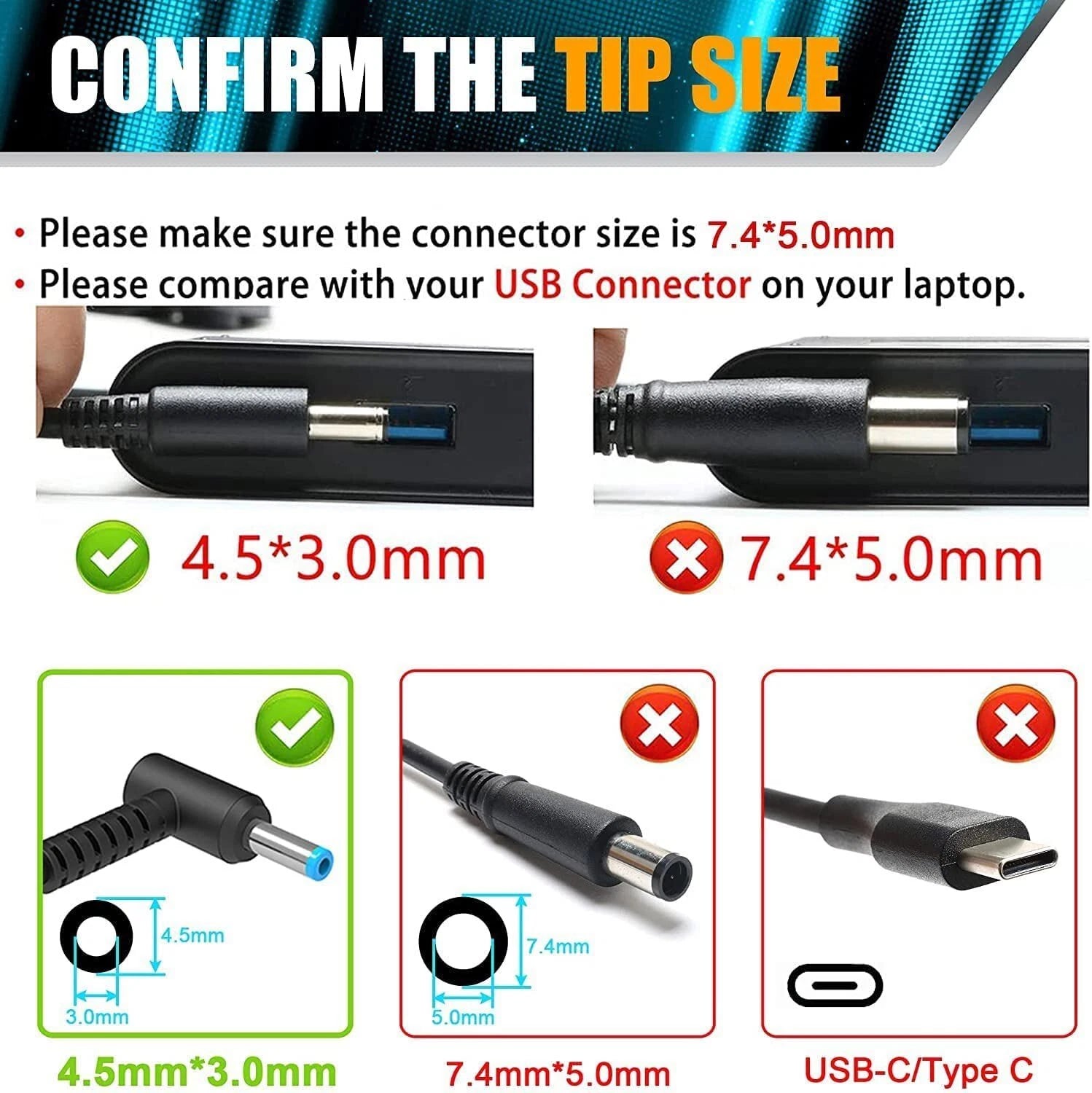 200W Charger Power Adapter For Hp Gaming Laptop HP Pavilion 15 17 HP Envy 15 17