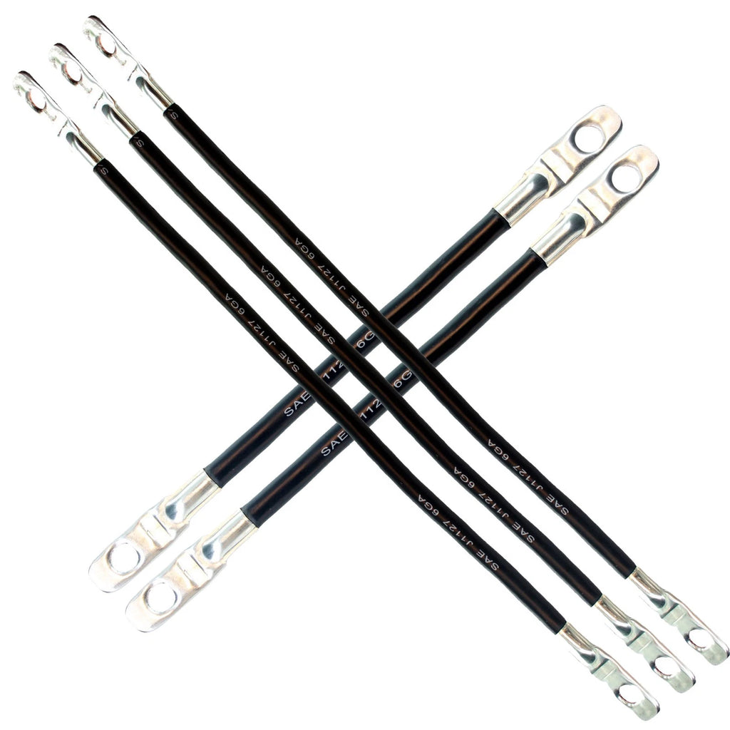 Yamaha G14/G16 36V 6G AWG (2) 9" (3) 12" Battery Cable Set 5/16" Lugs