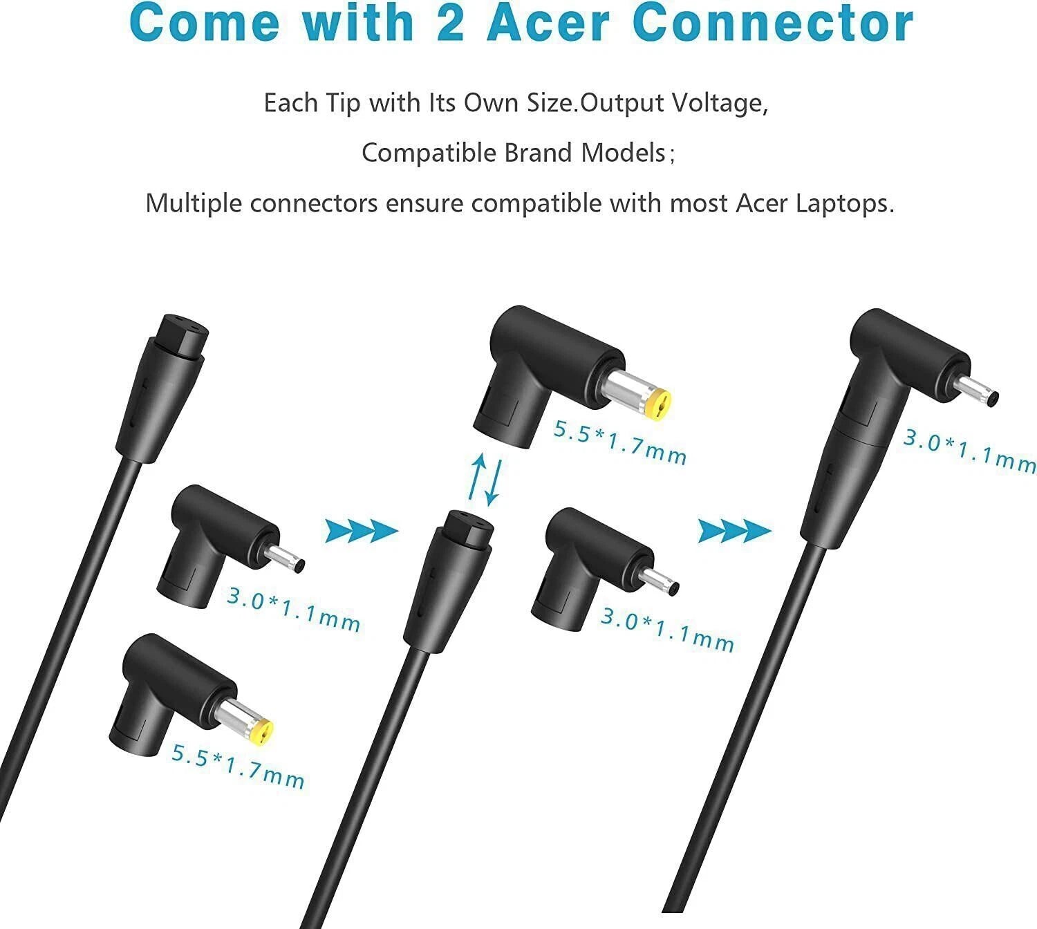 For Acer aspire 5 E15 V5 V7 V3 Series Chromebook 720 315 Cb3-352 Charger Adapter