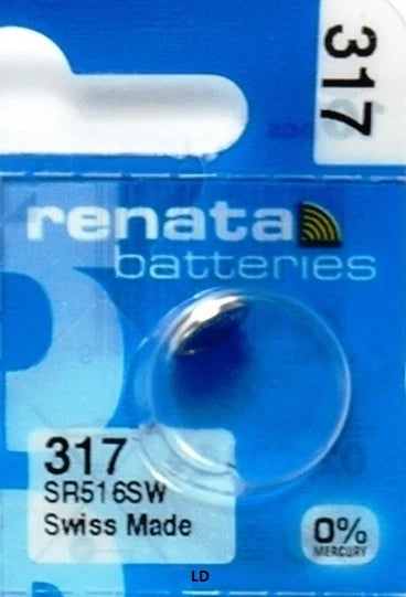 317 RENATA SR516SW (2 Piece) SR516W WATCH BATTERIES New Authorized Seller