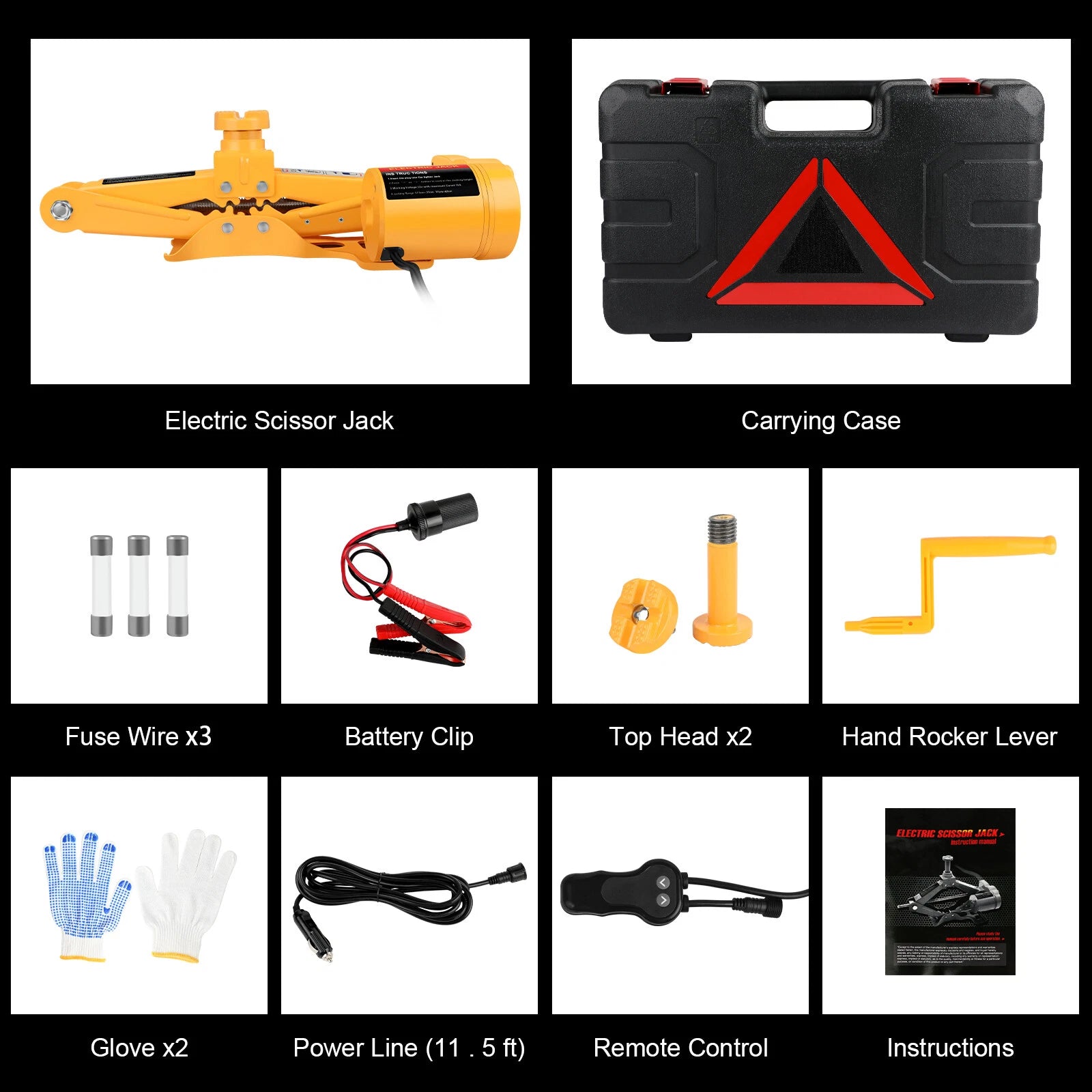 Electric Car Jack Floor Jack 3 Ton Electric Scissor Jack Car Repair Tool Kit