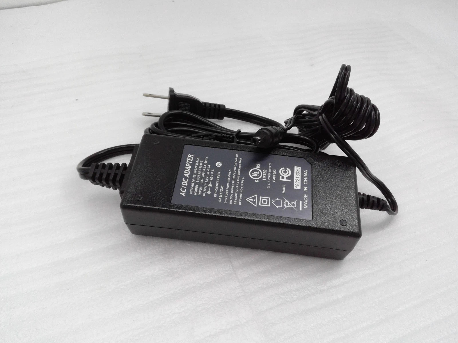 Lot of 5 AC Power Adapter SQUS25-050400 5V 4A CTI#25-2092FM-2L1 4.0*1.7*9.5mm