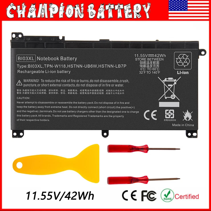 BI03XL Battery For HP Pavilion X360 13-U M3-U 13-u000 M3-U001DX M3-U103D 42Wh