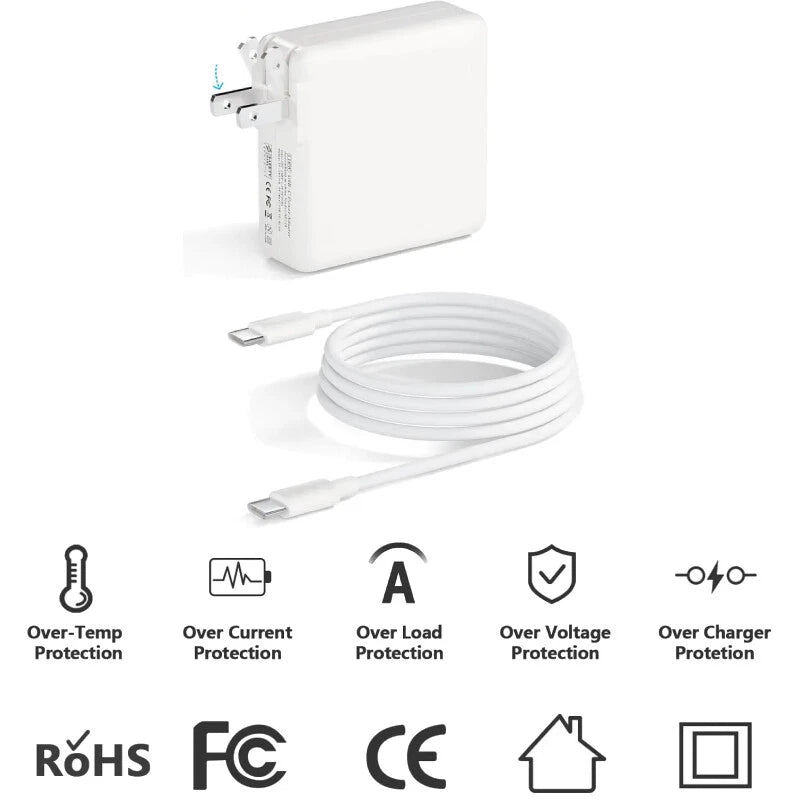 61W Type C USB-C Power Adapter Charger for Apple MacBook Air 13" A1708 2016-2020