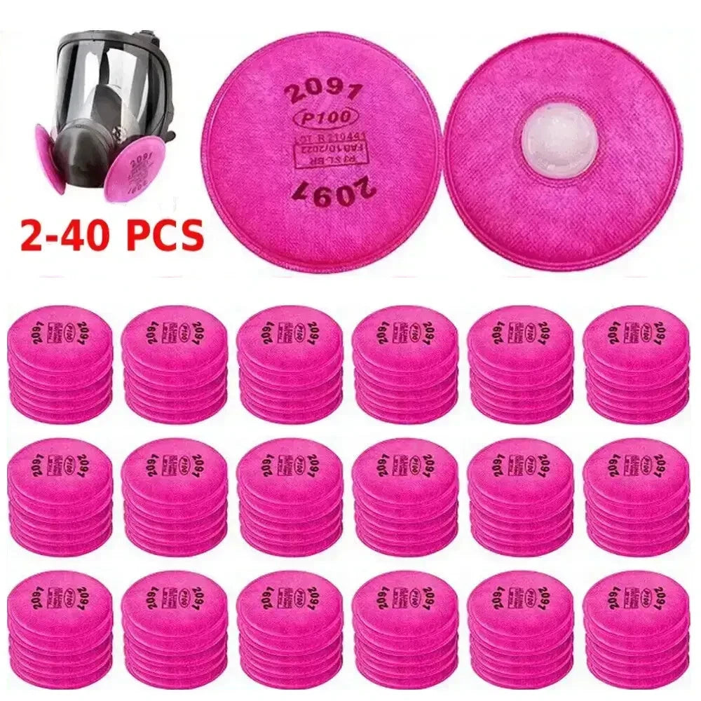 40PCS 2091 P100 Replacement Particulate Filter Respirator for6000 6200 6800 7000