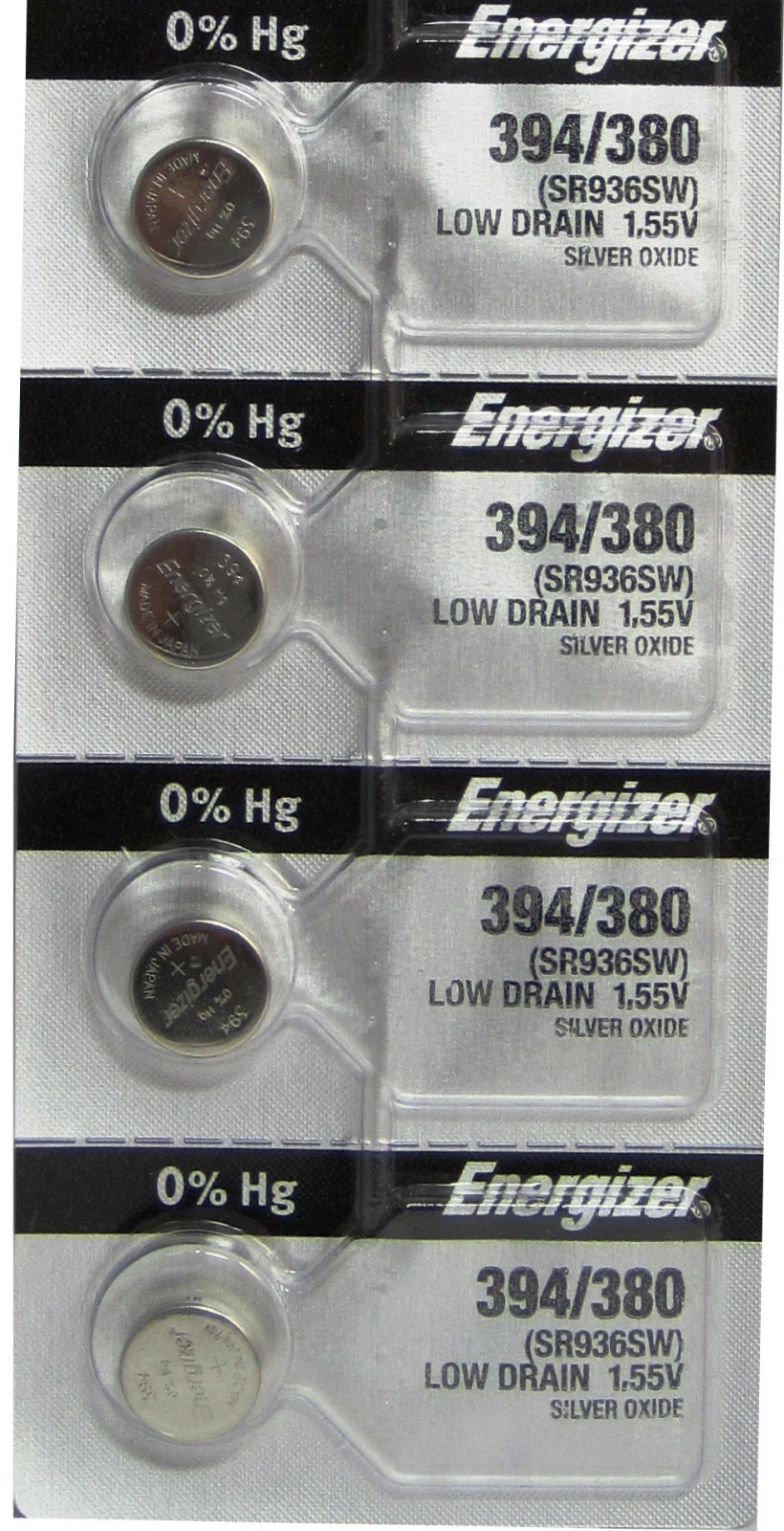 4 Energizer Button Cell SR936SW SR936 Batteries