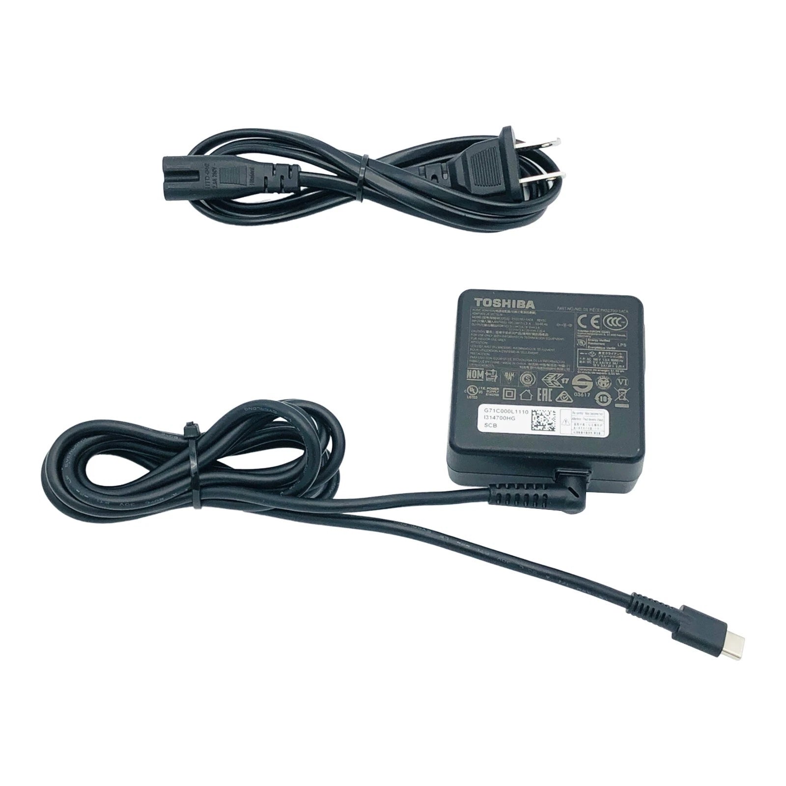 New Genuine Toshiba 45W USB-C Adapter For HP Chromebook 14 G5 13 G1 Laptop