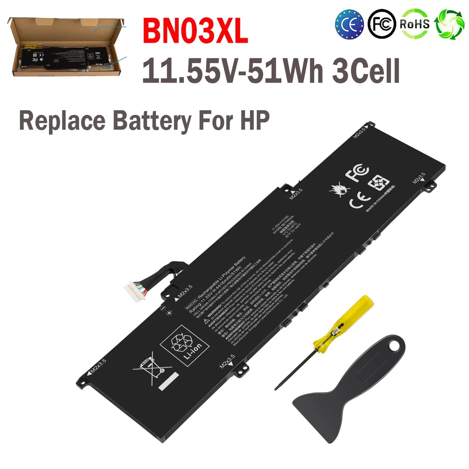 LOT BN03XL Battery For HP Envy x360 15m-ee013dx L76965-271 HSTNN-DB9N 11.55V-51W
