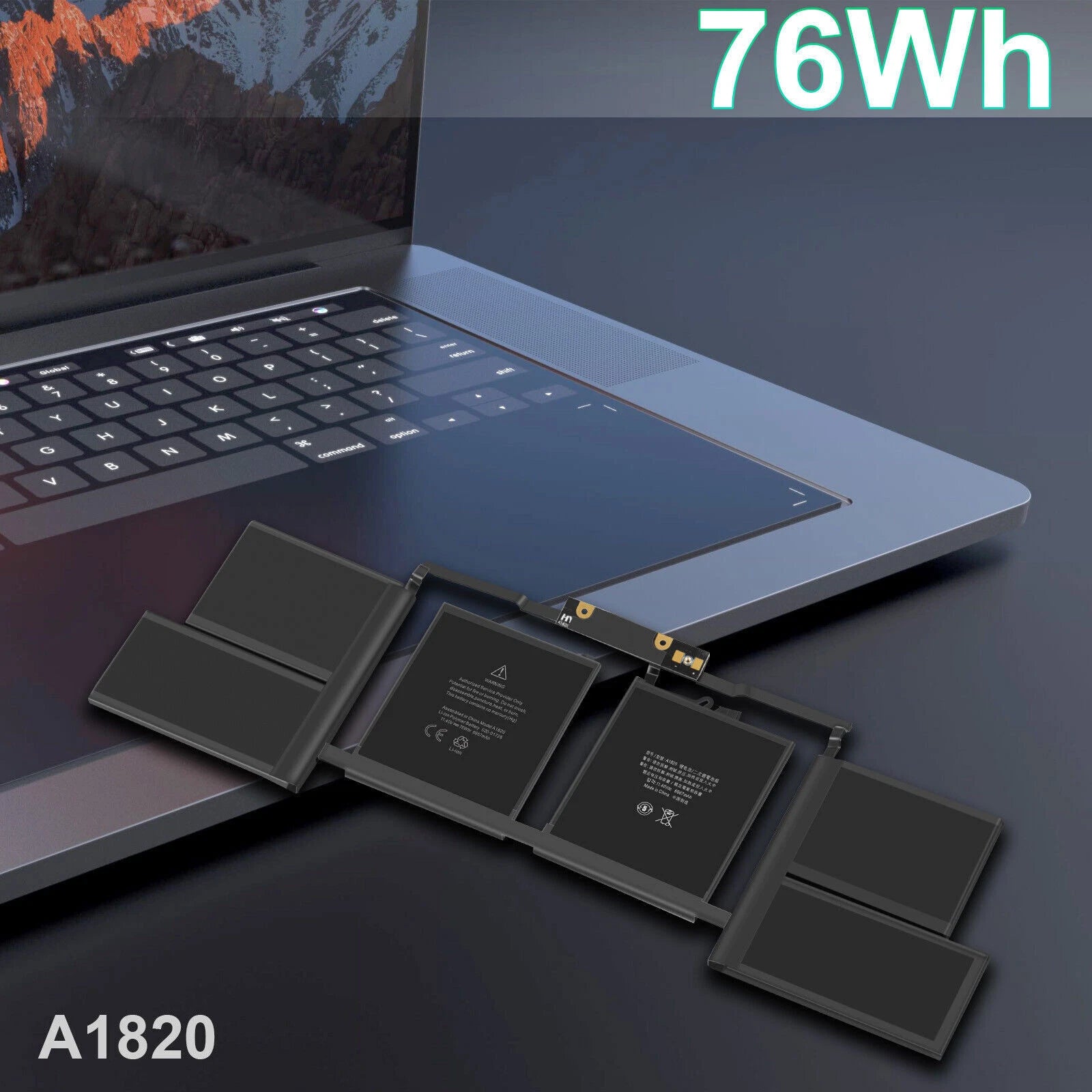??A1820 A1707 Battery For Apple MacBook Pro 15'' Late 2016 Mid 2017 EMC3072 76Wh