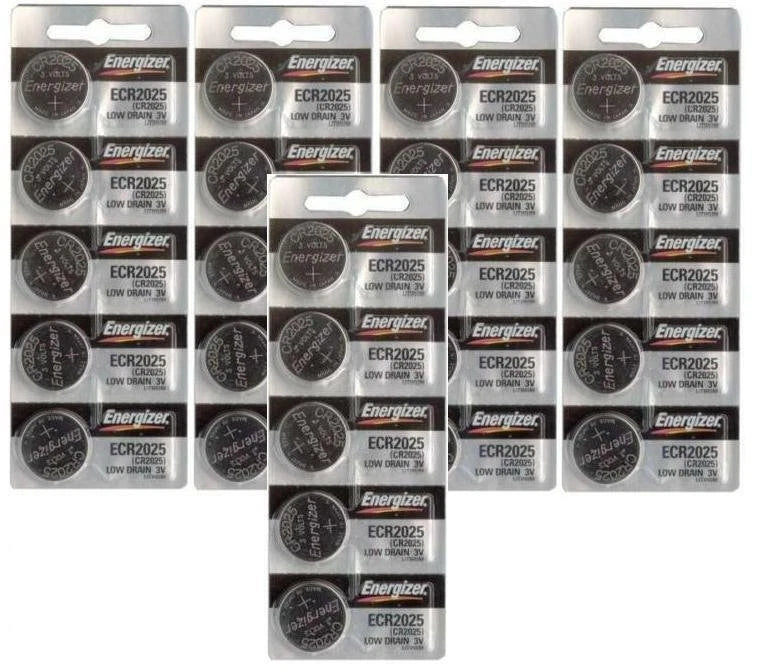 50 energizer cr2025 3V Lithium Coin Battery (Pack 50) Brand New Sealed