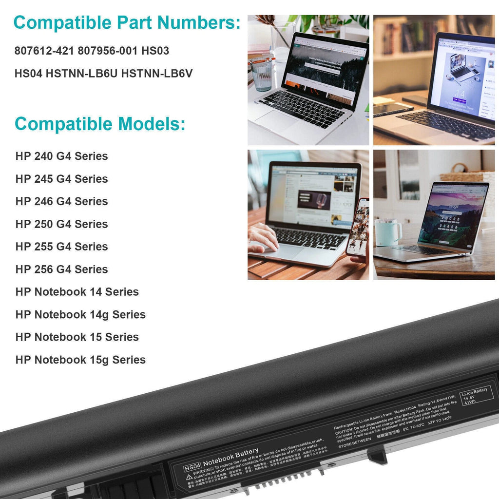 ?HS04 HS03 Battery For HP 807956-001 807957-001 807612-421 HSTNN-LB6U TPN-C126