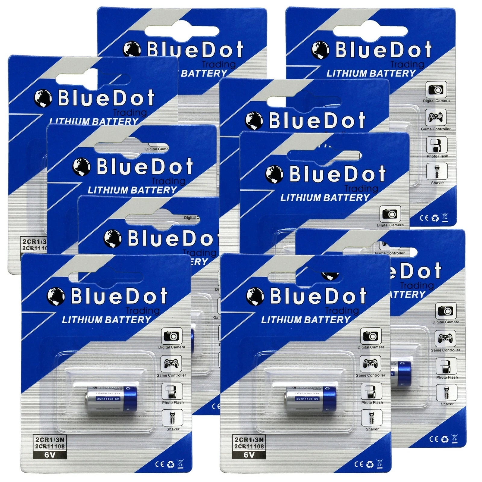 WOW! 10 Pcs 2CR1/3N Replaces 28L WC2CR13N 6-Volt Lithium Coin Batteries