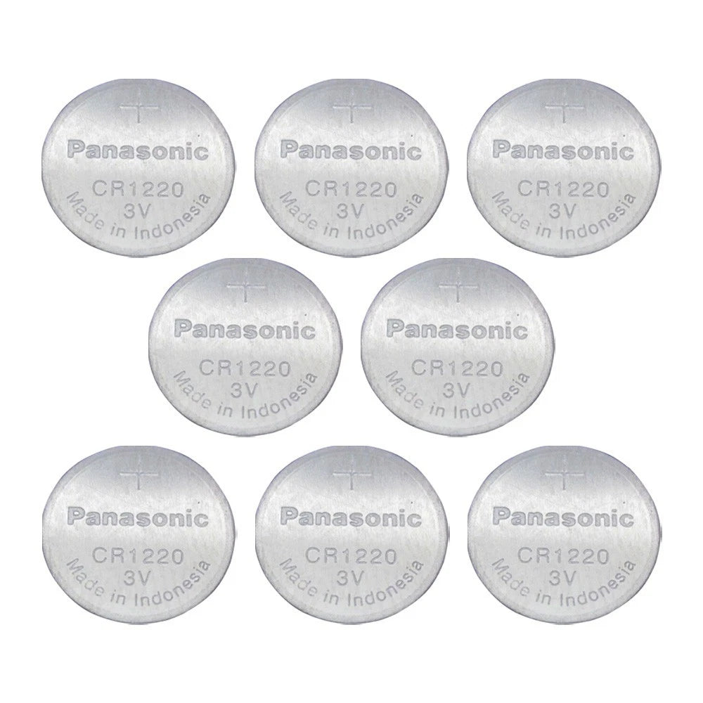 CR1220 Lithium Batteries For Keyless Entry and Remote Control By Panasonic X 8