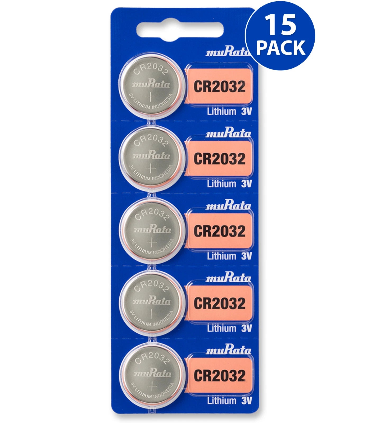 Murata CR2032 Battery 3V Lithium Coin Cell (100 Count) - Replaces Sony CR2032