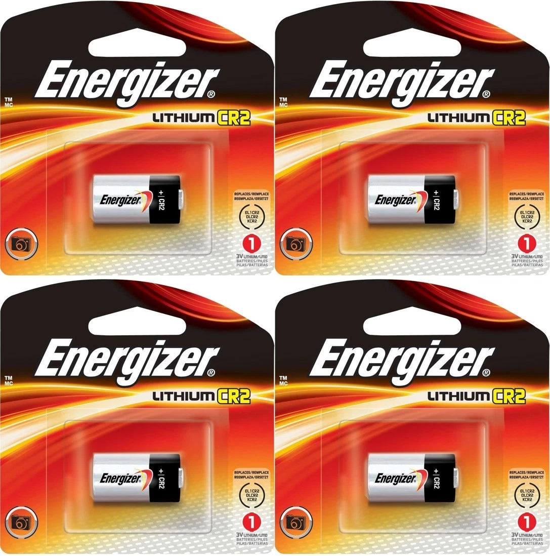 4 (4x1) Energizer CR2 EL1CR2BP 3V Lithium Photo Batteries
