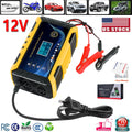12V 6A Car Battery Charger Maintainer Auto Trickle RV for Truck Motorcycle ATV