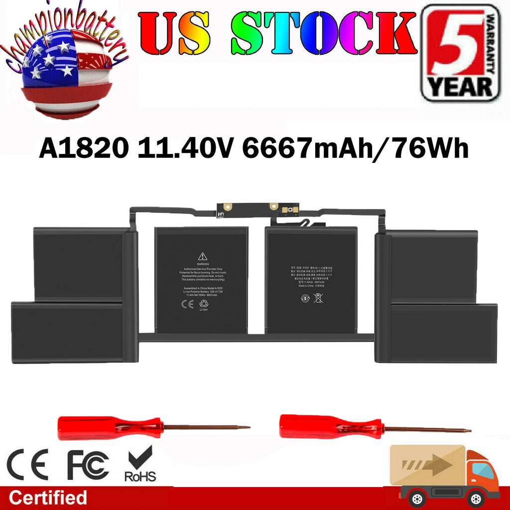 A1820 Battery for Apple Macbook Pro 15" A1707 Late 2016 Mid 2017 EMC 3162 76Wh