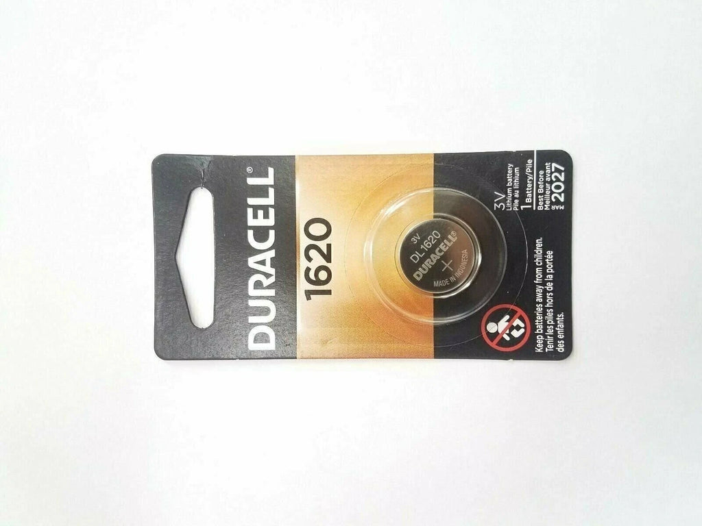 2 x Duracell Lithium CR1620 3V Coin Cell batteries DL1620 ERC1620 KRC EXP:2027