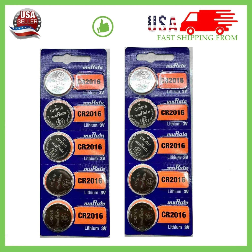 10 x SONY/MURATA CR2016 Lithium Battery 3V Exp 2030 Pack 10 Coin Cell Battery