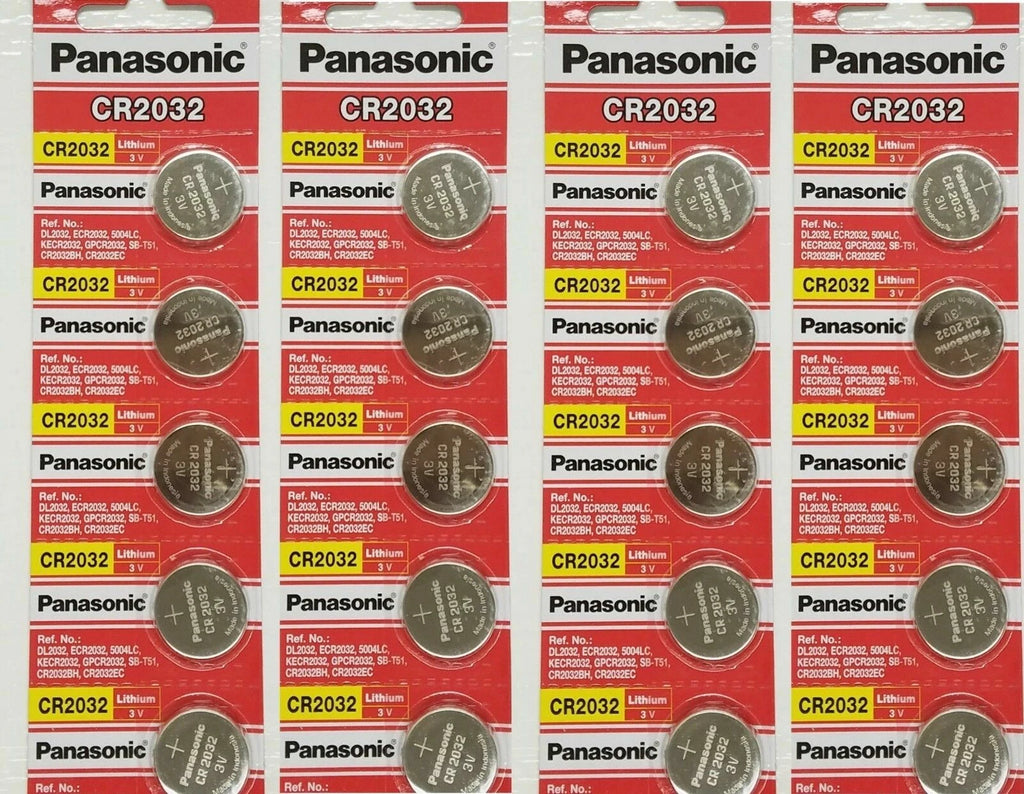 20 x SUPER FRESH Panasonic CR2032 CR 2032 Lithium Battery 3V Coin Cell Exp. 2030