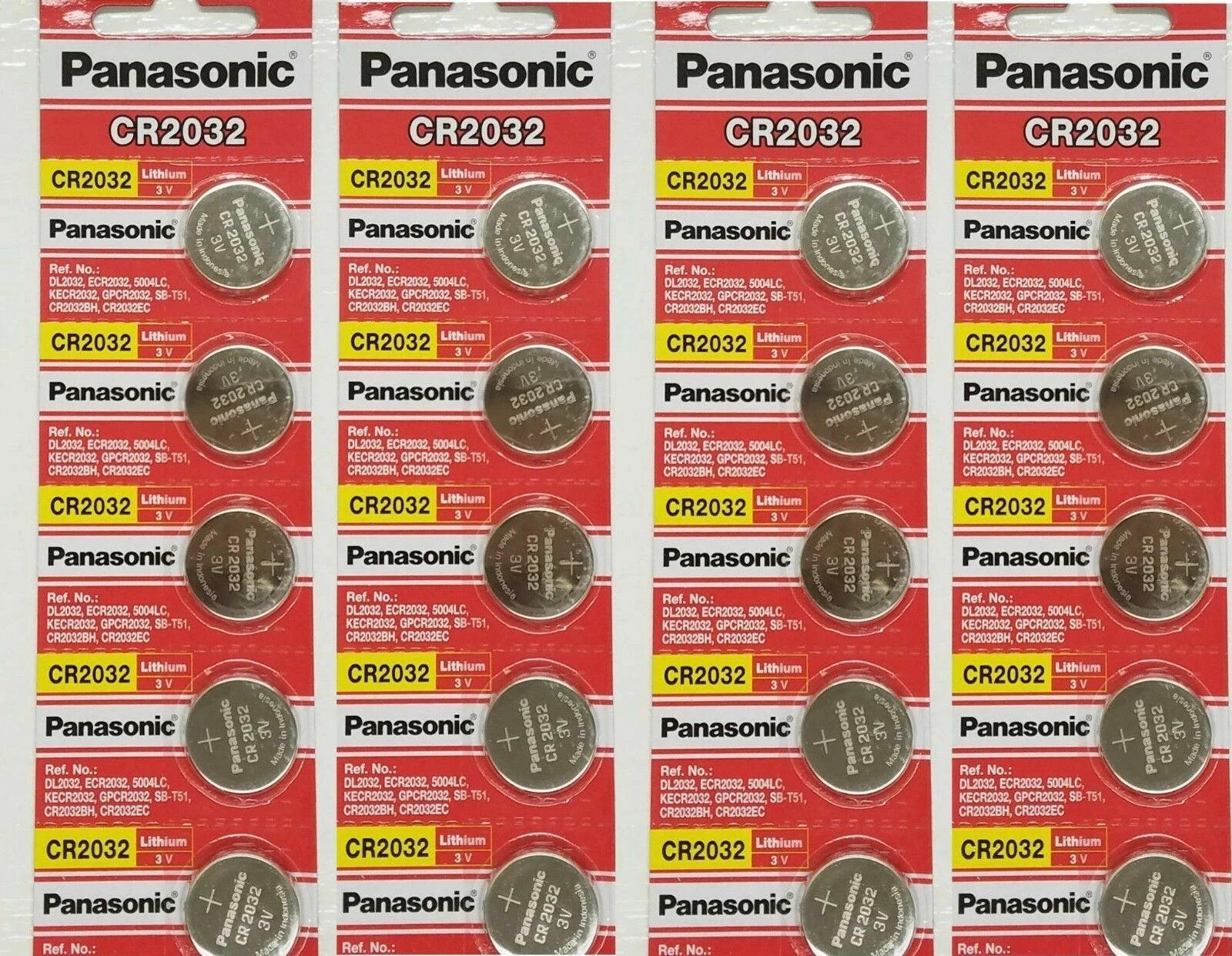 20 x SUPER FRESH Panasonic CR2032 CR 2032 Lithium Battery 3V Coin Cell Exp. 2030