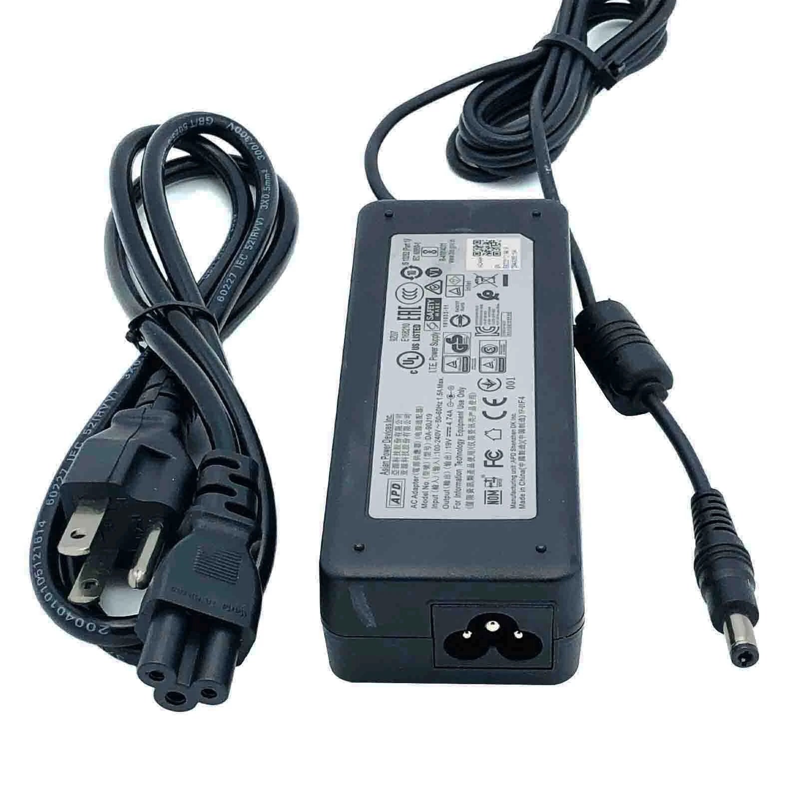 NEW Original APD DA-90J19 AC Adapter 19V 4.74A DA-90B19 Charger 90W 5.5x2.5mm