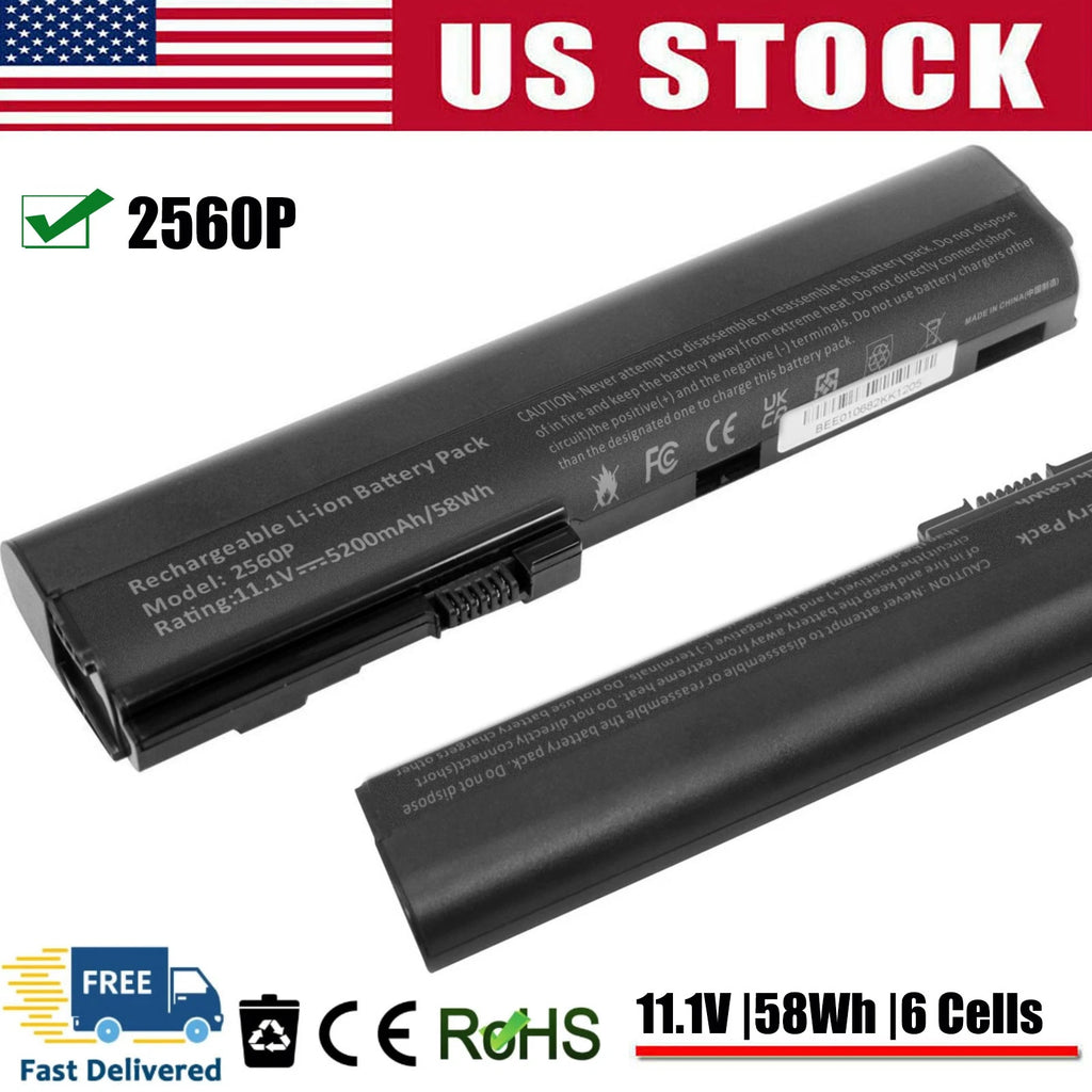 New For HP EliteBook 2560P 2570P SX06 SX03 BATTERY - 632421-001 632419-001
