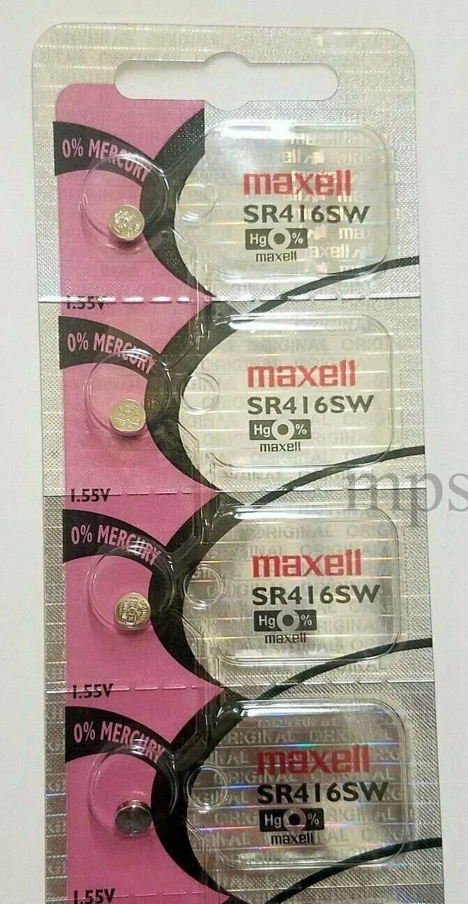 Maxell Silver Oxide 337 Battery For Watch Batteries x 4
