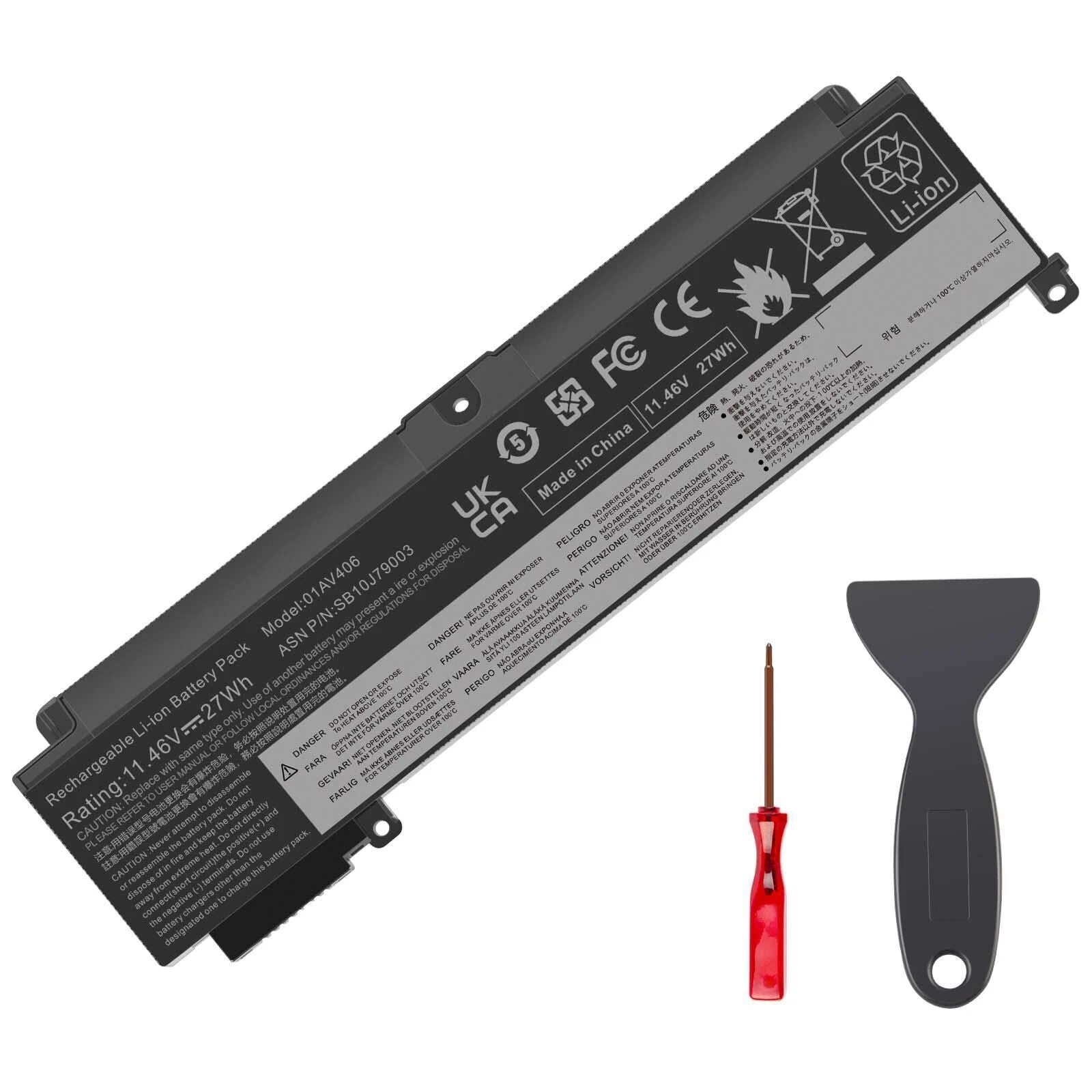 01AV405 01AV406 Battery for Lenovo ThinkPad T470s T460s 01AV462 SB10J79003 27Wh