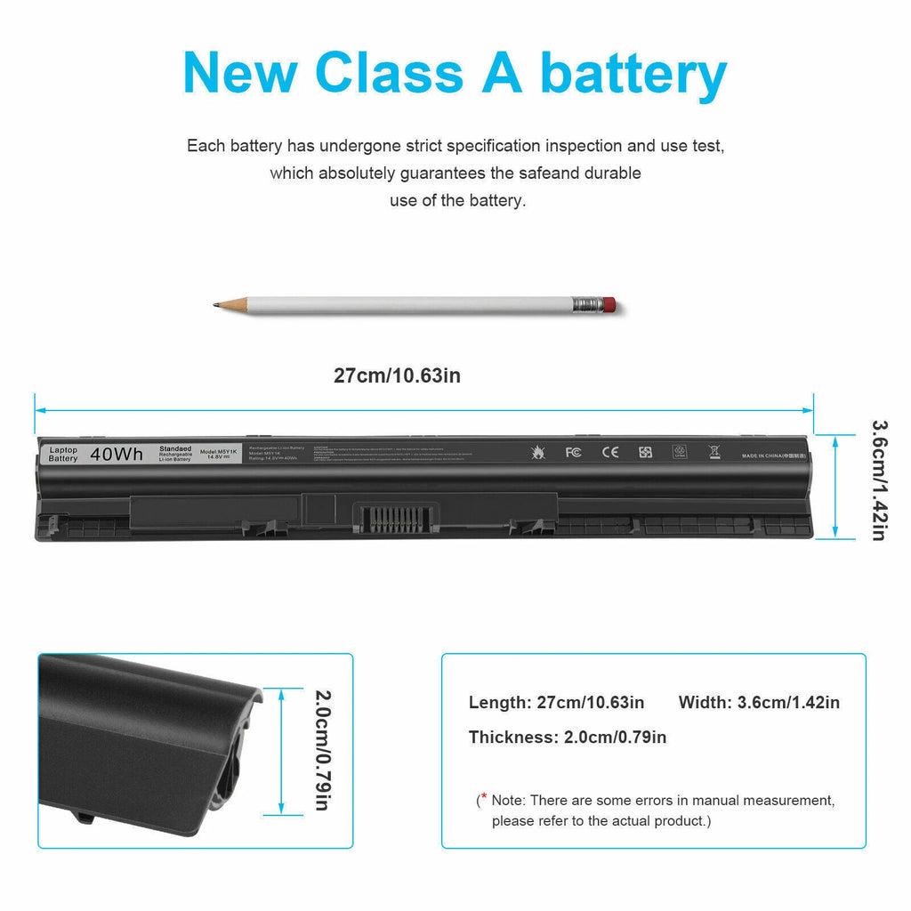40Wh M5Y1K Battery for Dell WKRJ2 VN3N0 HD4J0 991XP P63F P47F P51F P52F P64G
