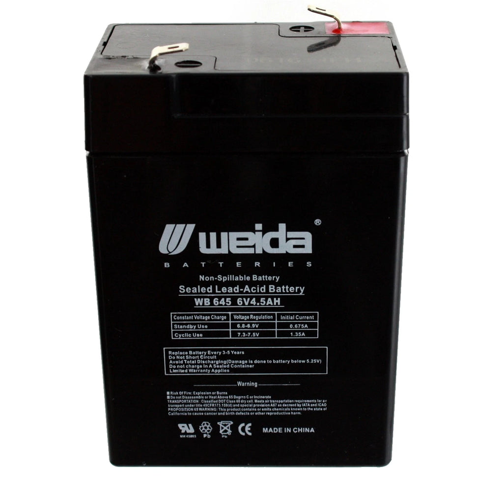 NEW UB645 SEALED LEAD ACID BATTERY 6V 4.5AH- 6 VOLT