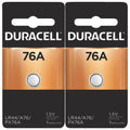 2x Duracell 76A 1.5V Alkaline Battery Replacement LR44,CR44,SR44,AG13,A76,PX76