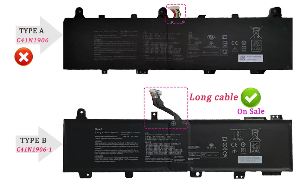 C41N1906 C41N1906-1 Battery for Asus TUF Gaming FA706IU FA506 FX506 FA566IV