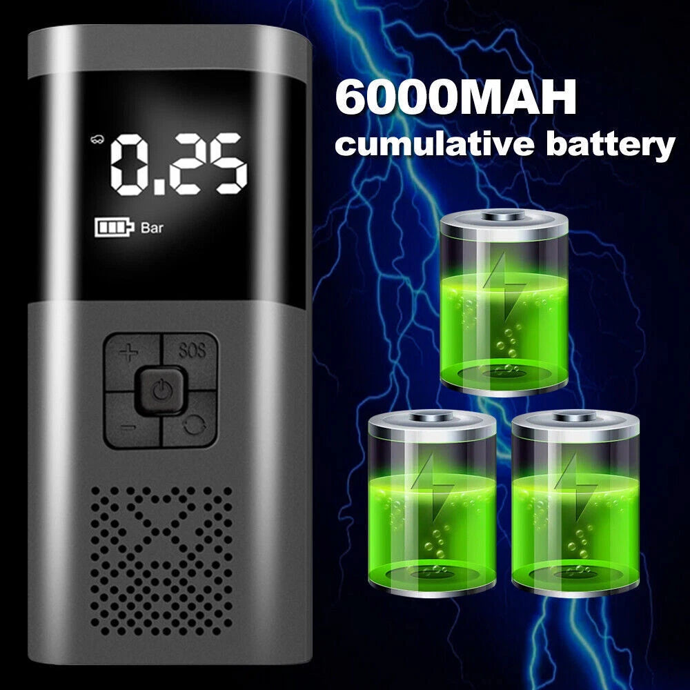Car Cordless Tire Inflator Air Compressor 12V USB Rechargeable Battery 150PSI