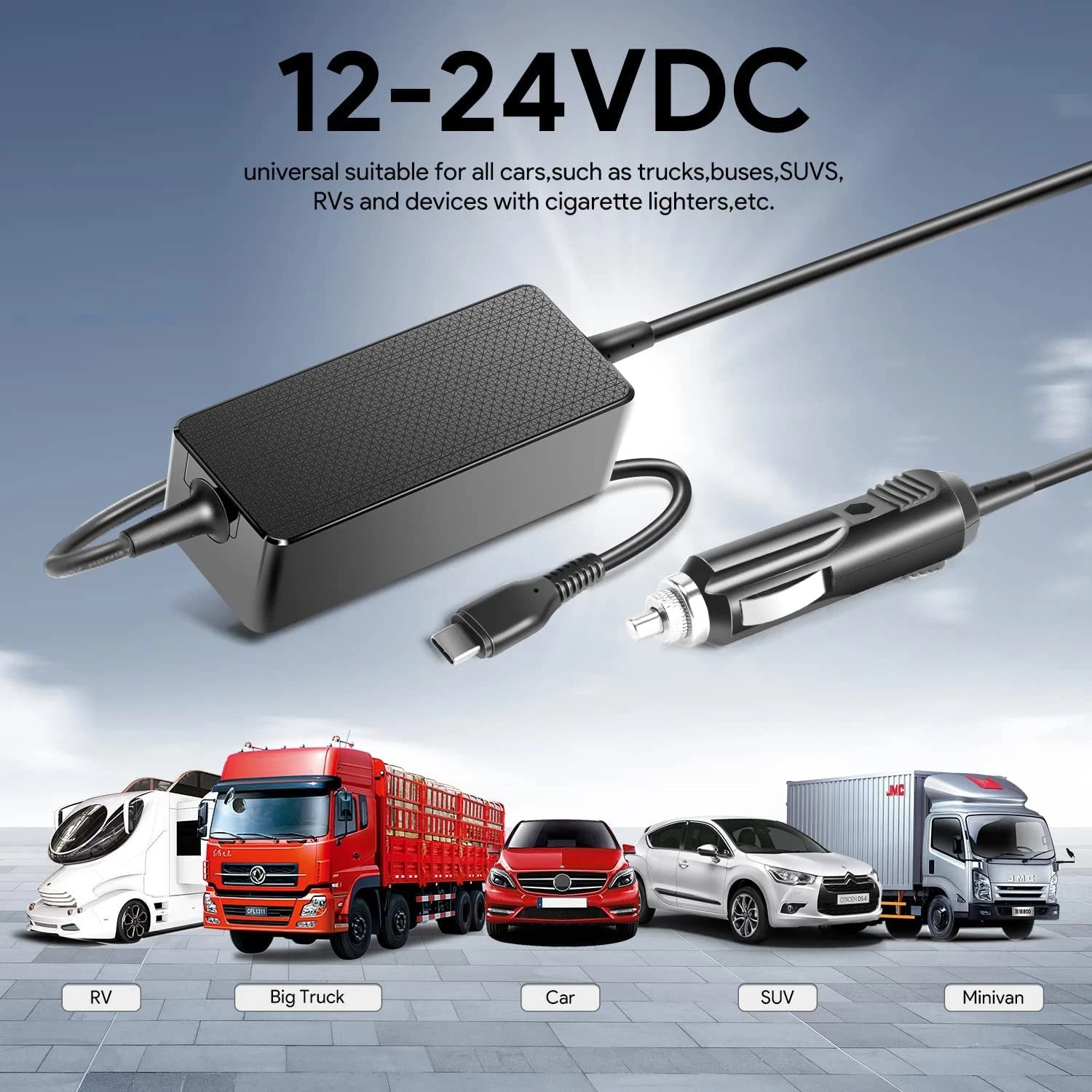 65 Watt USB C Type C Laptop Charger for Lenovo dc/in-car Macbook 15 13 Inch HP