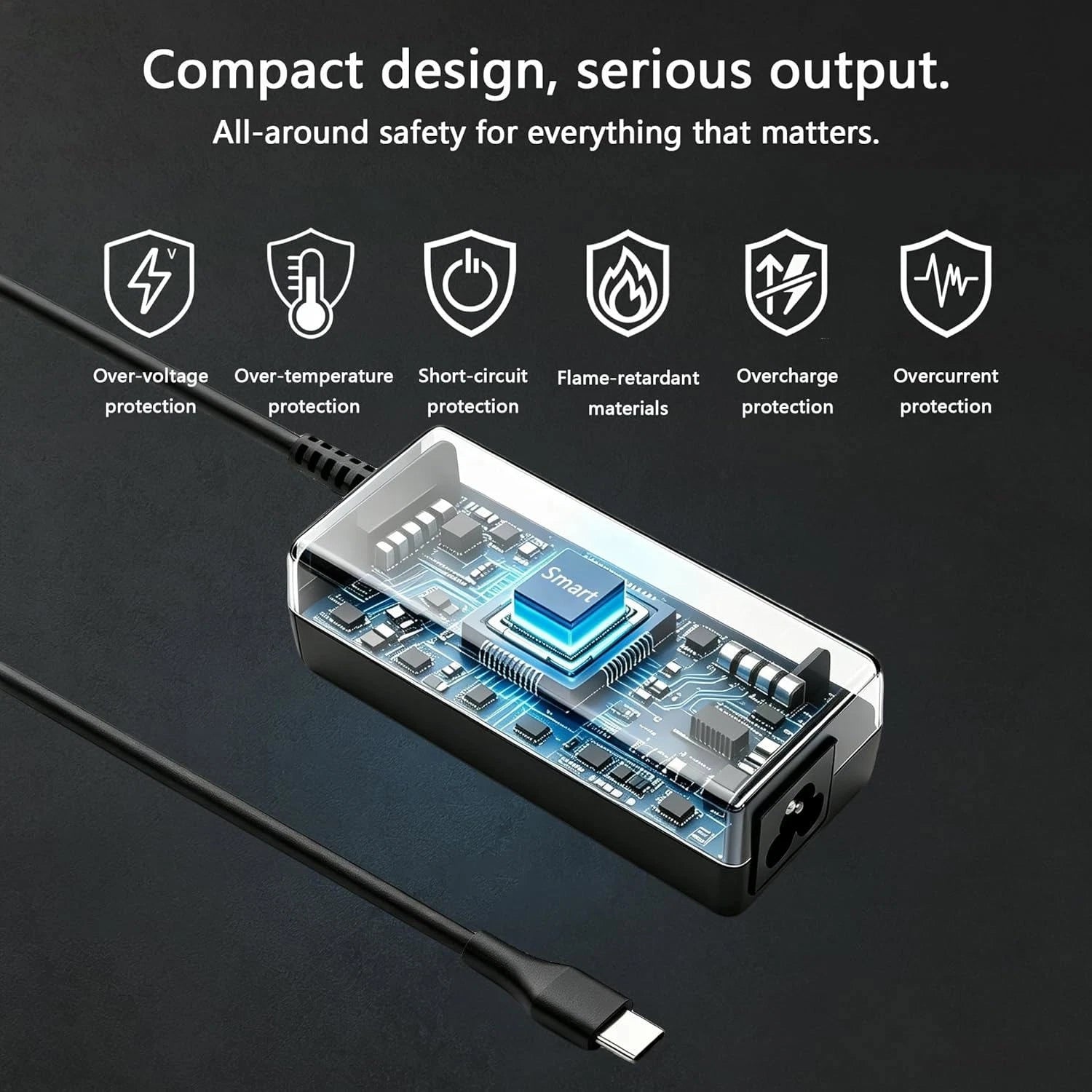 45W USB-C/Type-C For HP Chromebook Lenovo/Acer/Asus/Samsung Power Laptop Charger