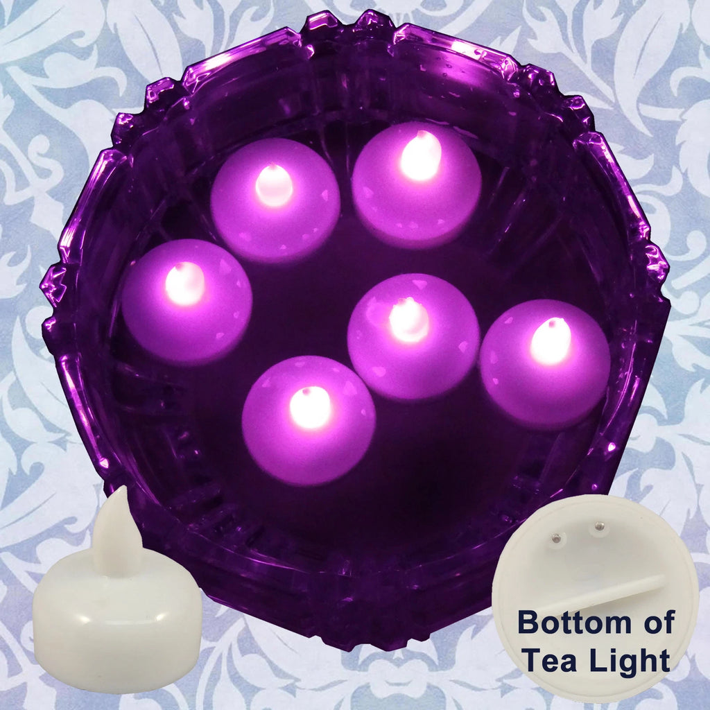 18 Flameless Floating LED tealight Candle Battery operated Pink tea lights NEW