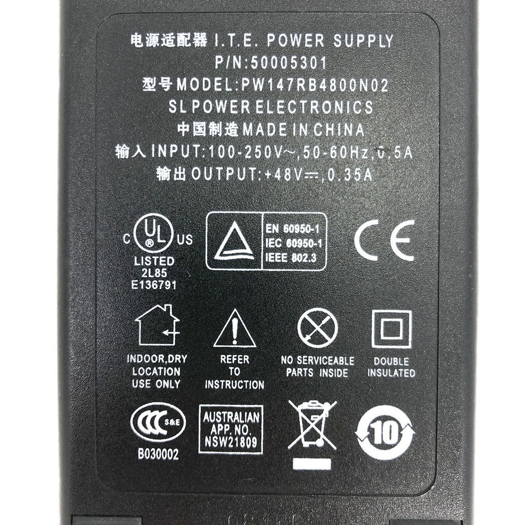 NEW Genuine SL Power PoE PW147RB4800N02 Charger for Mitel Power Supply 48V 0.35A