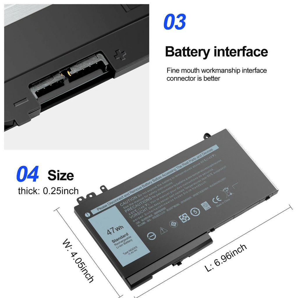 38Wh RYXXH Battery For DELL Latitude 3150 3160 E5250 E5450 E5550 9P4D2 R5MD0