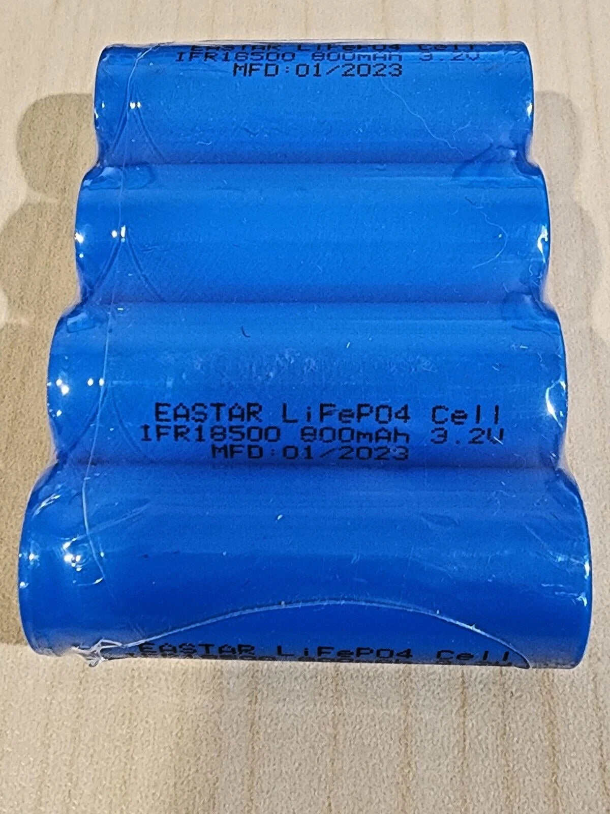 10 x IFR18500 3.2v LiFePO4 RECHARGEABLE BATTERY solar light flat top MFG 01/2023