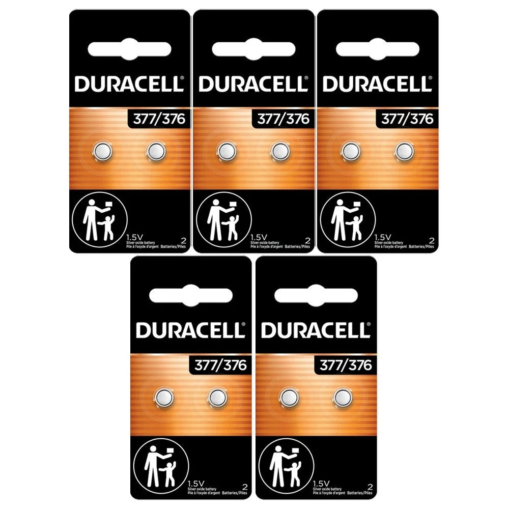Duracell 377 Button Cell Watch Batteries 10 Pack